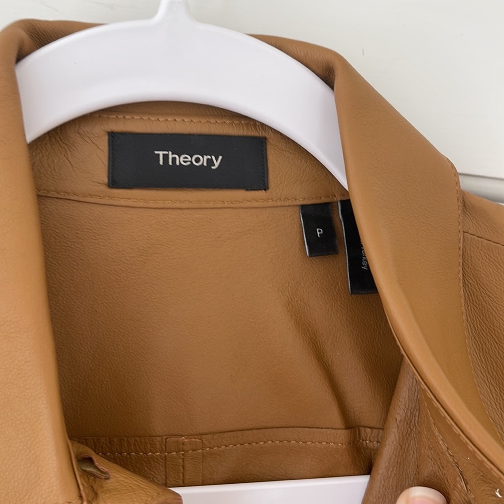 Theory Leather Shirt Dress - Picture 3 of 6